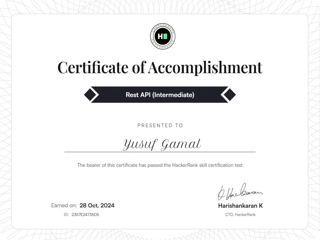 Rest API (Intermediate) Certificate